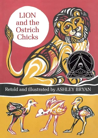 Lion and the Ostrich Chicks