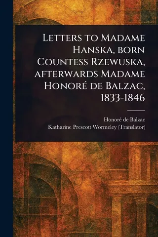 Letters to Madame Hanska