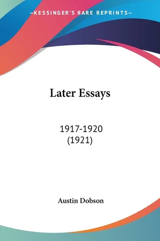 Later Essays