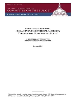 Reclaiming Constitutional Authority Through the Power of the Purse