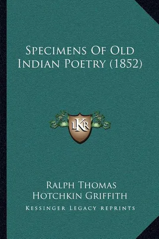 Specimens Of Old Indian Poetry