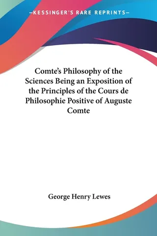 Comte's Philosophy of the Sciences