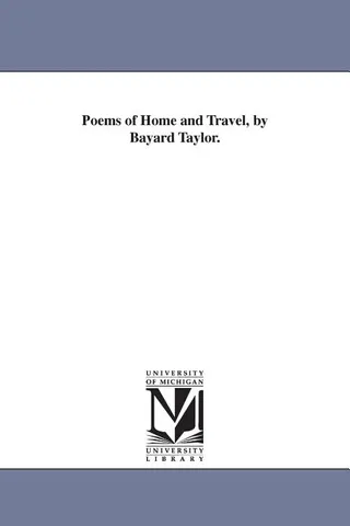 Poems of Home and Travel