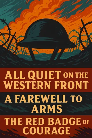 All Quiet on the Western Front, A Farewell to Arms & The Red Badge of Courage