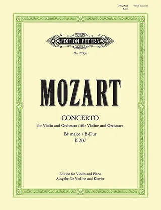 Concerto No. 1 in B Flat K207 for Violin and Piano