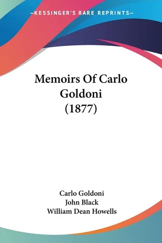 Memoirs Of Carlo Goldoni 1877