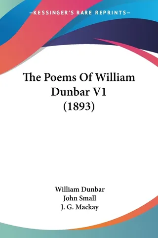 The Poems Of William Dunbar