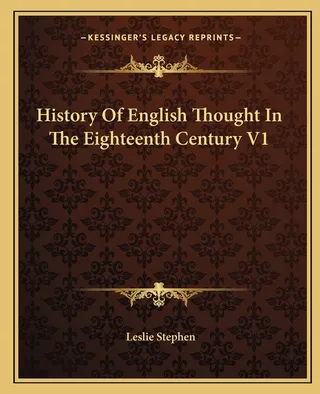 History Of English Thought In The Eighteenth Century