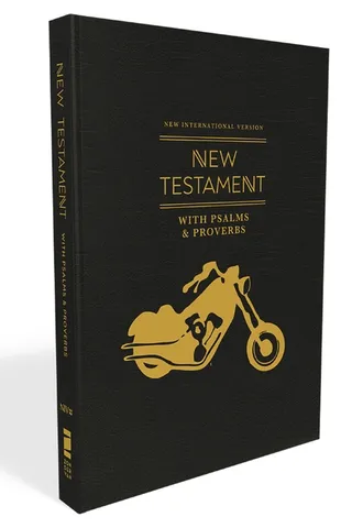 Niv Testament with Psalms and Proverbs Pocket Sized Black Motorcycle Comfort Print