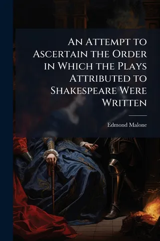 An Attempt to Ascertain the Order in Which the Plays Attributed to Shakespeare Were Written