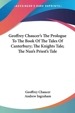 The Prologue To The Book Of The Tales Of Canterbury