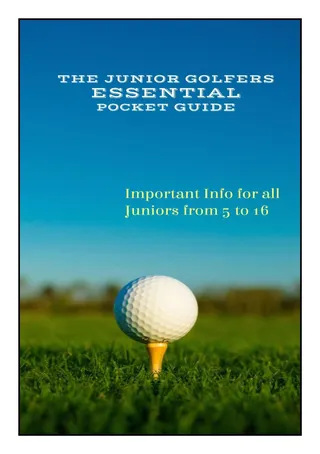 Junior Golfers Essential Pocket Guide