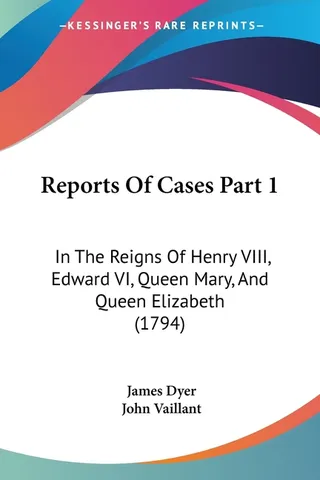 Reports Of Cases