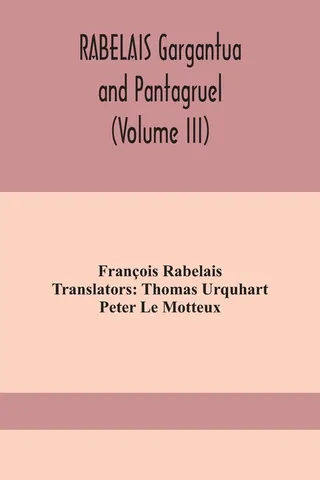 Rabelais Gargantua And Pantagruel