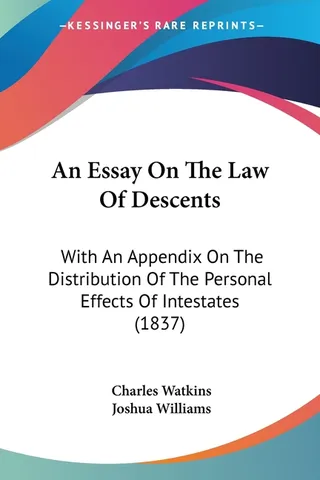 An Essay On The Law Of Descents