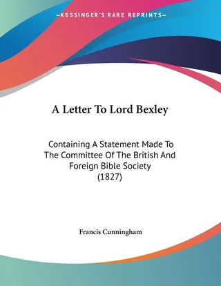 A Letter to Lord Bexley
