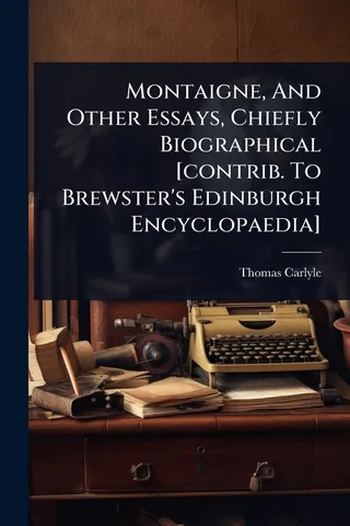 Montaigne, And Other Essays, Chiefly Biographical