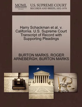 Harry Schackman et al. v. California
