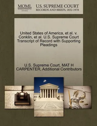 United States of America, et al. v. Conklin, et al.