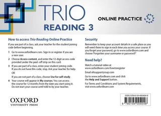 Student Online Practice Access Code Card