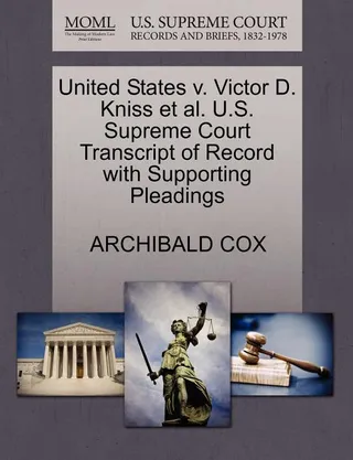 United States V. Victor D. Kniss Et Al.