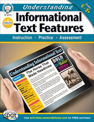 Understanding Informational Text Features Grades 6 8