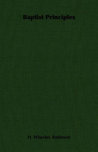 Baptist Principles