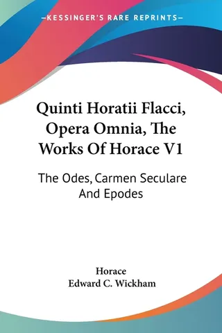 Quinti Horatii Flacci, Opera Omnia