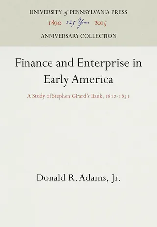 Finance and Enterprise in Early America