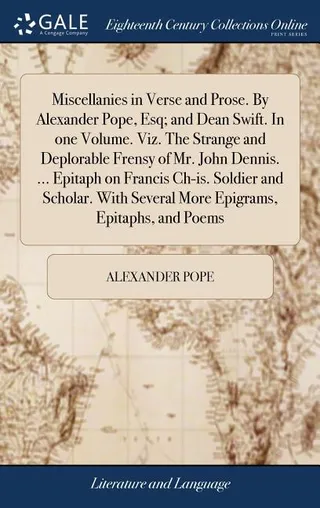 Miscellanies in Verse and Prose