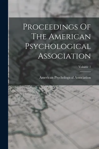 Proceedings Of The American Psychological Association