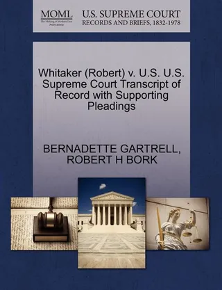 Whitaker (Robert) v. U.S.