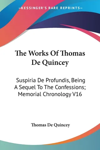 The Works Of Thomas De Quincey
