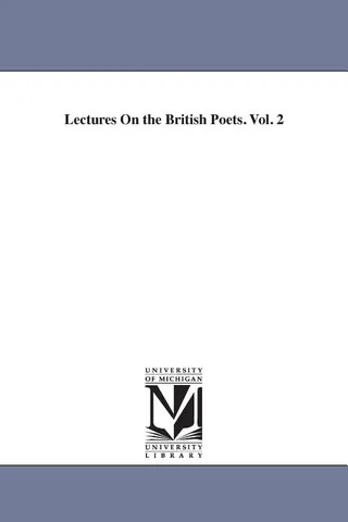 Lectures On the British Poets
