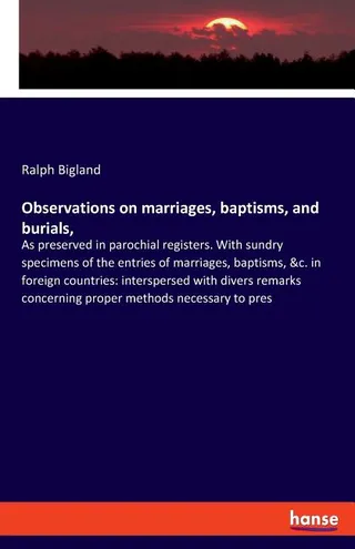 Observations on marriages, baptisms, and burials