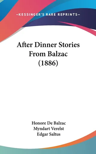 After Dinner Stories From Balzac