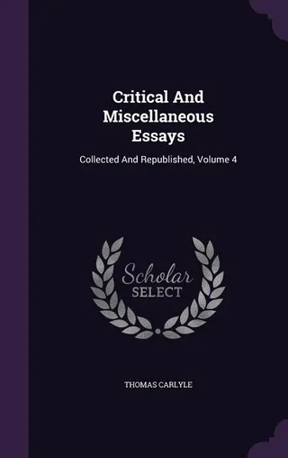 Critical and Miscellaneous Essays