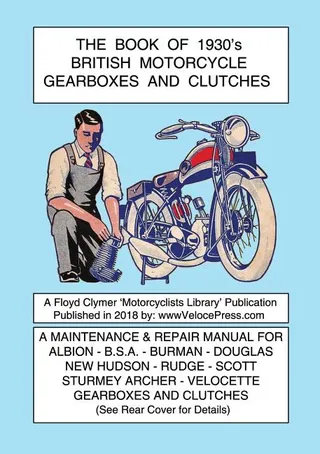 Book of 1930's British Motorcycle Carburetters and Electrical Components