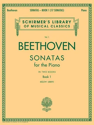Beethoven Sonatas Book 1 Schirmer Library of Classics Vol. 1 Piano Solo Sheet Music Collection 18 Classical Piano Sonatas for Advanced Players and Music Teachers
