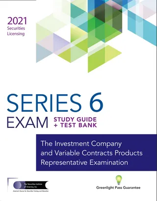 Series 6 Exam Study Guide 2021 + Test Bank