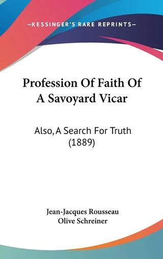 Profession of Faith of a Savoyard Vicar