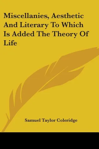 Miscellanies, Aesthetic and Literary