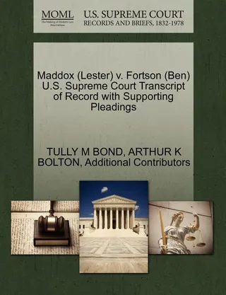 Maddox (Lester) v. Fortson (Ben)