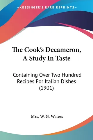 The Cook's Decameron A Study In Taste