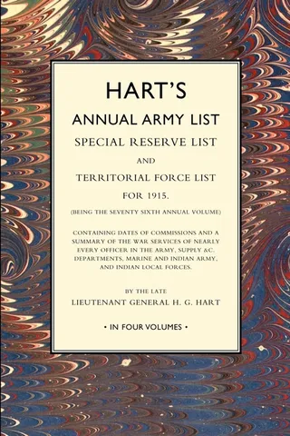 HART`S ANNUAL ARMY LIST 1915