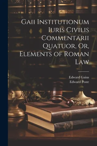 Institutions of Roman Law