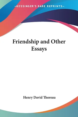 Friendship and Other Essays