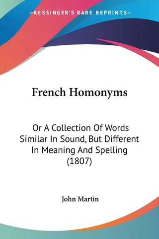 French Homonyms