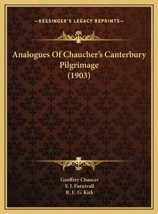 Analogues of Chaucer's Canterbury Pilgrimage