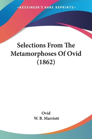 Selections From The Metamorphoses Of Ovid